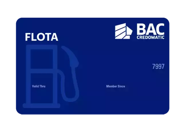 Tarjeta de crédito BAC Credomatic flota clasica azul