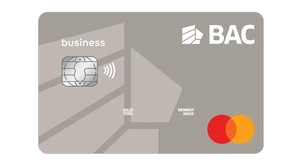 Tarjeta corporativa Mastercard Business de BAC 