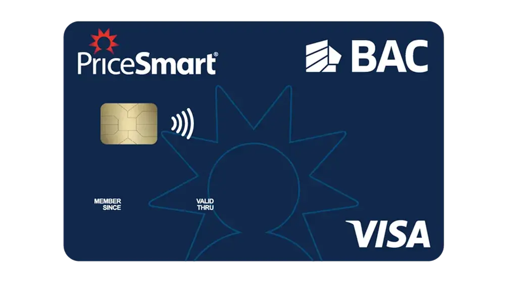 Tarjeta empresarial Pricesmart Visa de BAC